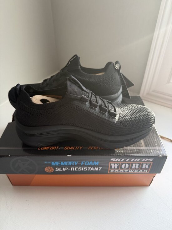 NWB Sketchers Footwear Sneaker D'Lux Walker SR Ozema Black Size US 5.5 $95 [jb] - Picture 14 of 16